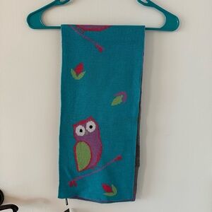 NWT - Turquoise Owl Scarf